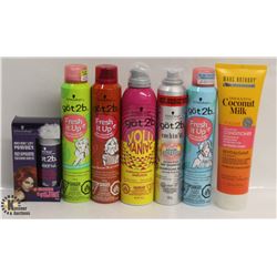 BAG OF ASSORTED HAIR CARE PRODUCTS INCL. GOT 2B