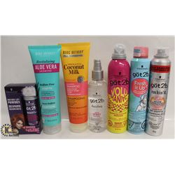 BAG OF ASSORTED HAIR CARE PRODUCTS INCL. GOT 2B