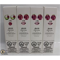 4 BOXES OF SANCTUARY SPA SHOWER BURST INCL.