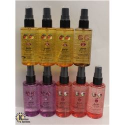 9 BOTTLES OF SANCTUARY SPA BODY MISTS