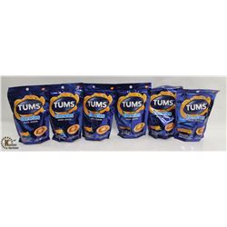 6 BAGS OF TUMS SOFT CHEWIES ANTACIDS