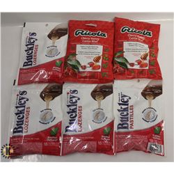 6 BAGS OF ASSORTED THROAT LOZENGES INCL.