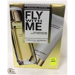 CAROLINA HERRERA FLY WITH ME FOR WOMEN 2 PIECE SET