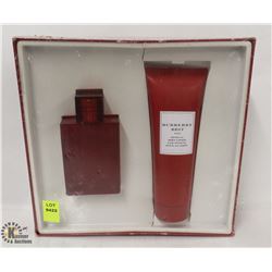 BURBERRY BRIT RED FOR WOMEN 2 PIECE SET