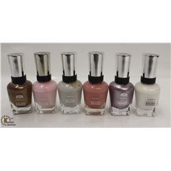 6 BOTTLES OF ASSORTED COLOR SALLY HANSEN COMPLETE