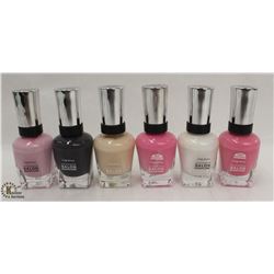 6 BOTTLES OF ASSORTED COLOR SALLY HANSEN COMPLETE