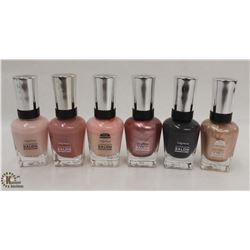 6 BOTTLES OF ASSORTED COLOR SALLY HANSEN COMPLETE