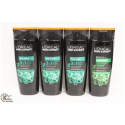 4 BOTTLES OF L'ORÉAL MEN EXPERT SHOWER PRODUCTS