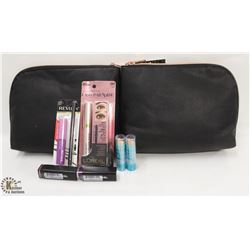 BAG OF ASSORTED MAKEUP W/ 2 BLACK QUO HALF ZIP