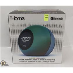IHOME BLUETOOTH COLOR CHANGING DUAL ALARM CLOCK