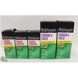 BAG OF ASSORTED ROBITUSSIN COUGH & COLD MEDICINES