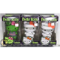 LOT OF 3 HELLOKITTY MUMMY COLLECTIBLES.