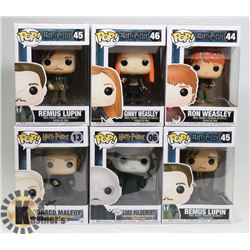 LOT OF 6 ASSORTED FUNKO POP VINYL FIGURES.