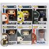 Image 1 : LOT OF 6 ASSORTED FUNKO POP VINYL FIGURES.