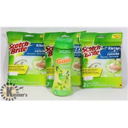 LOT OF WASHER SCENT BOOST + 3 PACKS KITCHEN CLOTH