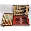Image 1 : VINTAGE 2 SETS OF GLO-HILL 12 PC FORK/STEAK