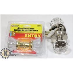 NEW CRISTAL INTERIOR DOOR NICKEL FINISH