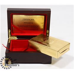 GOLD PLAYING CARDS 99.9 GOLD FOIL