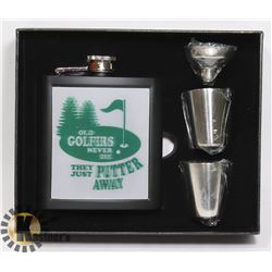 GOLD FLASK STAINLESS STEELO.