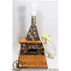 FIREPLACE SHAPE LAMP WITH BULB