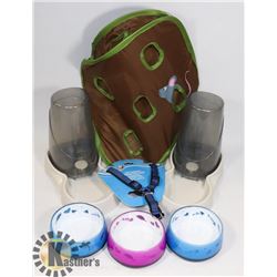 FLAT OF ASSORTED PET SUPPLIES INCLUDING