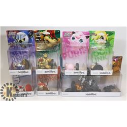 LOT OF 6 VARIOUS NINTENDO AMIIBO GAME CHARACTERS,
