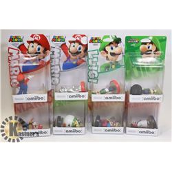 LOT OF 8 VARIOUS SUPER MARIO NINTENDO AMIIBO GAME