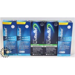 LOT OF 5 LIVRELIEF CHRONIC PAIN CREAM