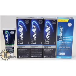 LOT OF 5 LIVRELIEF CHRONIC PAIN CREAM