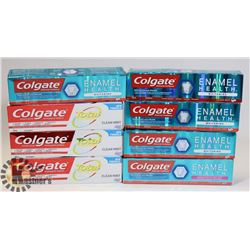 LOT OF TOOTHPASTE.