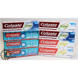 LOT OF TOOTHPASTE.