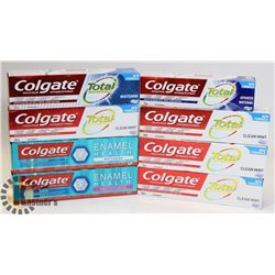 LOT OF TOOTHPASTE.