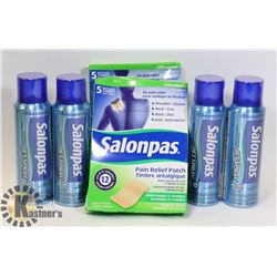 LOT OF SALONPAS SPRAY AND PATCHES.