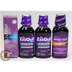 LOT OF 3 SEALED 354ML NYQUIL + VARICOSE VEIN CREAM