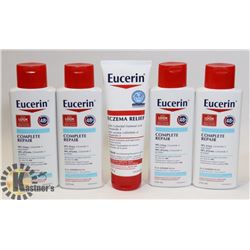 LOT OF EUCERIN SKIN REPAIR LOTION.