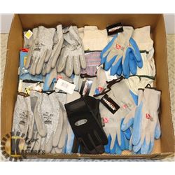 LOT OF ASSORTED WORK GLOVES.
