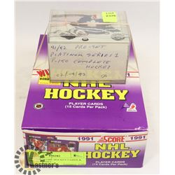 1991 NHL SCORE HOCKEY CARDS & 1991-92 PROSET