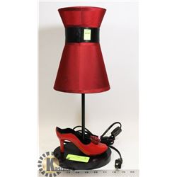RED DECORATIVE RED SHOE LAMP WITH