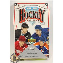 BOX OF 1991-92 UPPER DECK HOCKEY CARDS