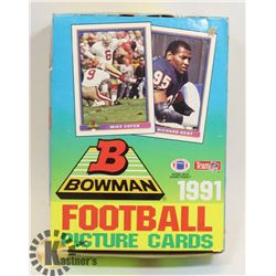 BOX OF 1991 BOWMAN NFL FOOTBALL CARDS - SEALED