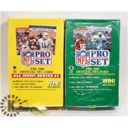 2 BOXES OF 1990 PROSET NFL FOOTBALL CARDS 1 BOX OF