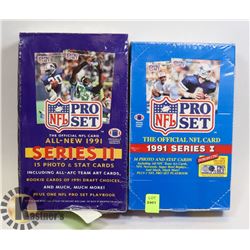 2 BOXES OF 1991 PROSET NFL FOOTBALL CARDS 1 BOX OF