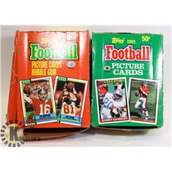 2 BOXES OF TOPPS NFL FOOTBALL CARDS 1990 & 1991