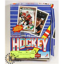 BOX OF 1991-92 O-PEE-CHEE HOCKEY CARDS