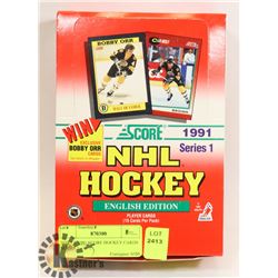 BOX OF 1991 SCORE HOCKEY CARDS SERIES 1