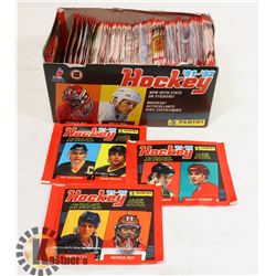 BOX OF 1991-92 PANINI HOCKEY STICKERS IN SEALED