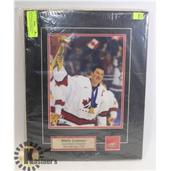 MATTED MARIO LEMIEUX 8 X 10 TEAM CANADA GOLD MEDAL