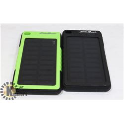 LOT OF 2 EDDIE BAUER SOLAR POWER BANKS 6000MAH