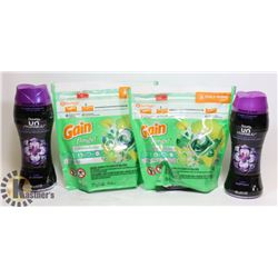 LOT OF WASHER DETERGENT AND SCENT BOOSTER