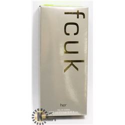 FCUK HER 3.4 OZ 100ML EAU DE TOILETTE.